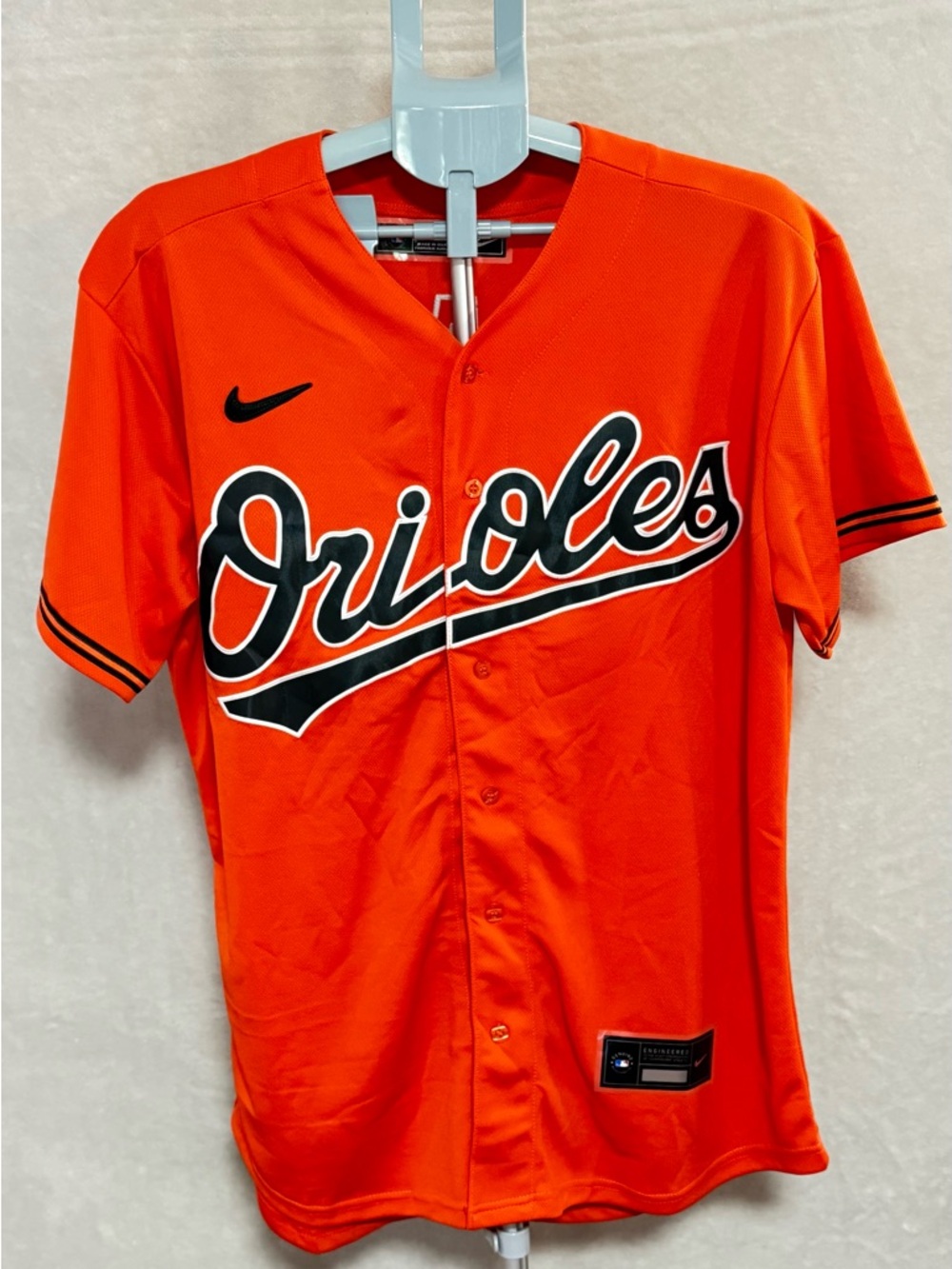 Nike Orange Orioles alternate Baseball Jersey with Black Accents